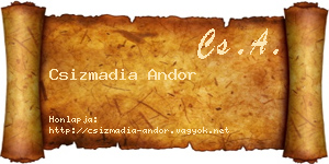 Csizmadia Andor névjegykártya